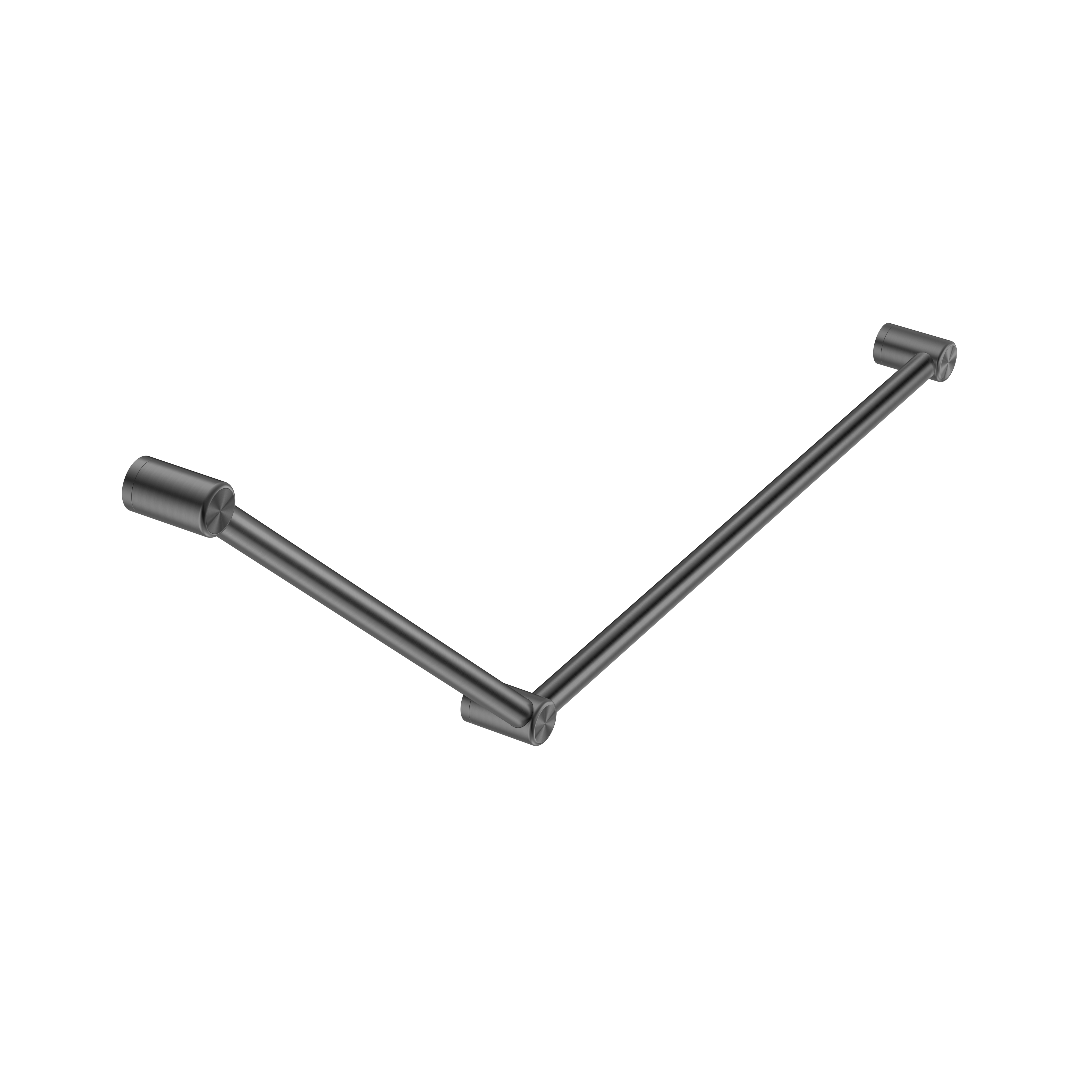 MECCA CARE 32MM DDA ACCESSIBLE TOILET GRAB RAIL SET 45 DEGREE 750X900MM GUN METAL