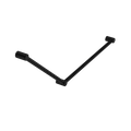 MECCA CARE 32MM DDA ACCESSIBLE TOILET GRAB RAIL SET 45 DEGREE 750X900MM MATTE BLACK