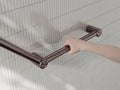 MECCA CARE 32MM AMBULANT TOILET GRAB RAIL 45 DEGREE 750X450MM BRUSHED BRONZE