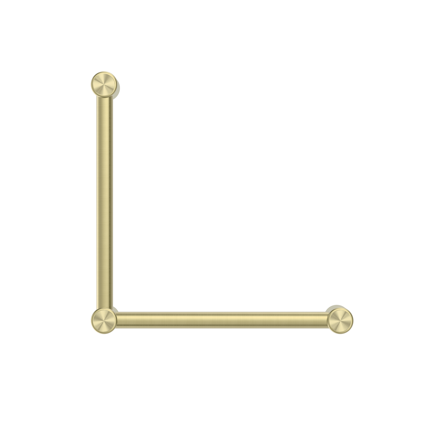 MECCA CARE 32MM AMBULANT TOILET GRAB RAIL 90 DEGREE 450X450MM BRUSHED GOLD