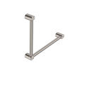 MECCA CARE 32MM AMBULANT TOILET GRAB RAIL 90 DEGREE 450X450MM BRUSHED NICKEL