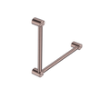 MECCA CARE 32MM AMBULANT TOILET GRAB RAIL 90 DEGREE 450X450MM BRUSHED BRONZE
