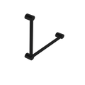 MECCA CARE 32MM AMBULANT TOILET GRAB RAIL 90 DEGREE 450X450MM MATTE BLACK