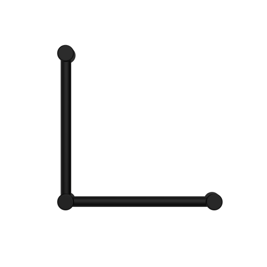 MECCA CARE 32MM AMBULANT TOILET GRAB RAIL 90 DEGREE 450X450MM MATTE BLACK