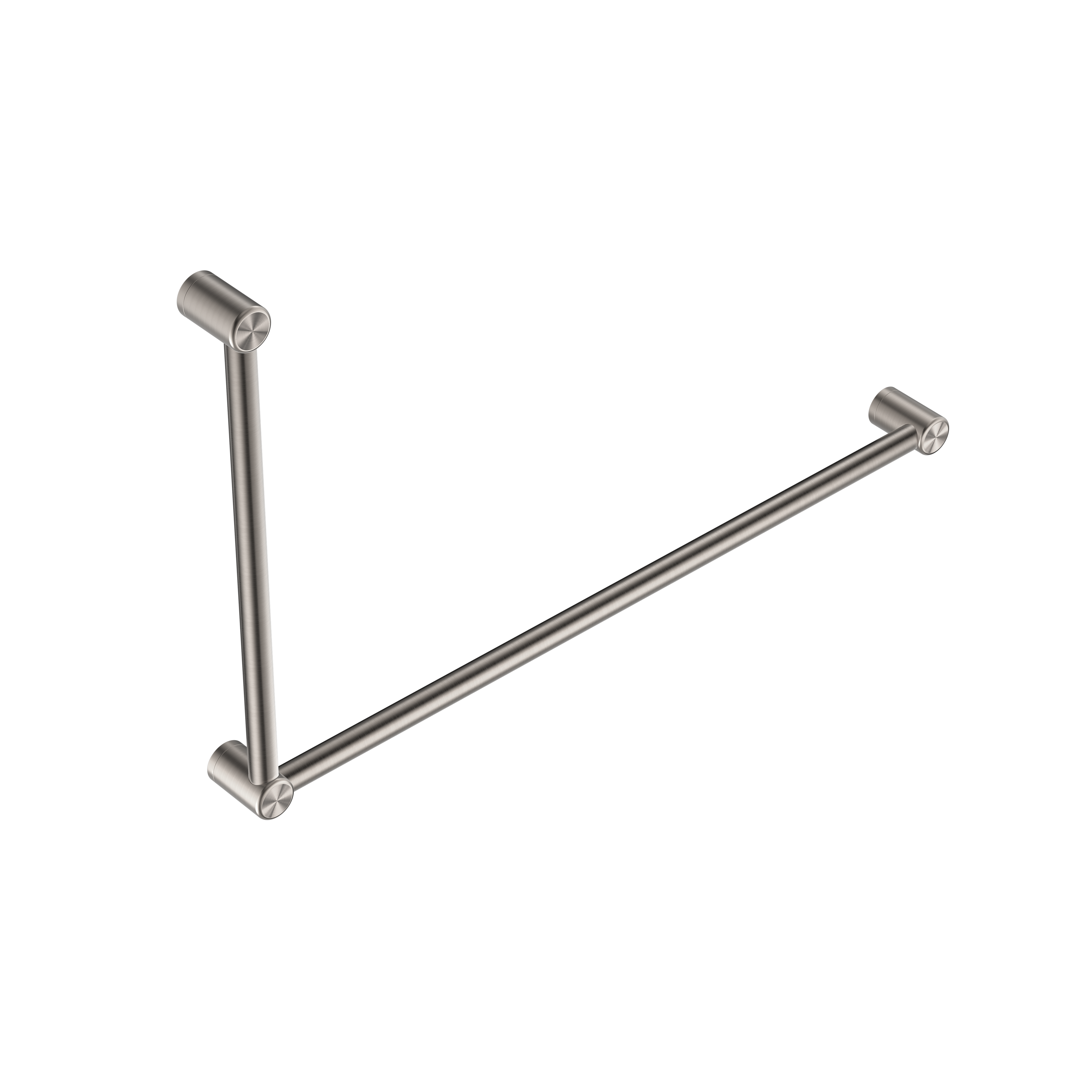 MECCA CARE 32MM DDA ACCESSIBLE TOILET GRAB RAIL SET 90 DEGREE 600X1000MM BRUSHED NICKEL