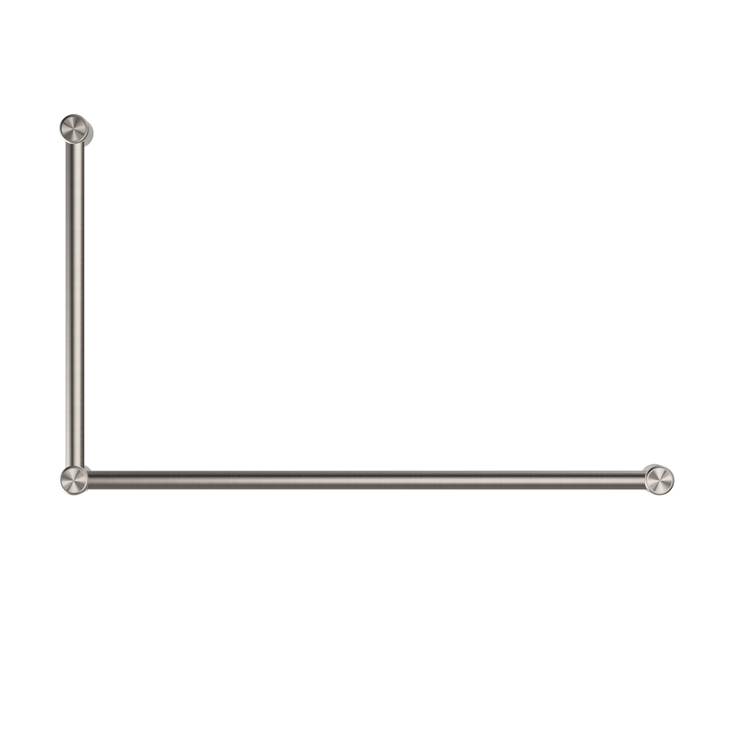 MECCA CARE 32MM DDA ACCESSIBLE TOILET GRAB RAIL SET 90 DEGREE 600X1000MM BRUSHED NICKEL