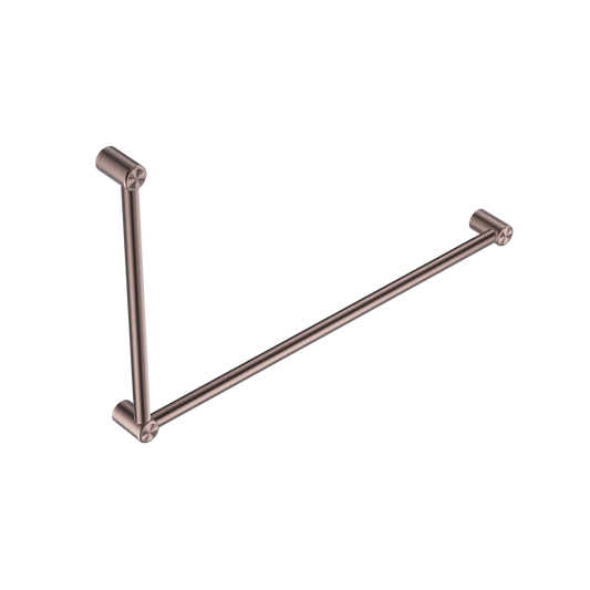 MECCA CARE 32MM DDA ACCESSIBLE TOILET GRAB RAIL SET 90 DEGREE 600X1000MM BRUSHED BRONZE