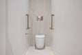 MECCA CARE 32MM AMBULANT 90 DEGREE BENT TUBE GRAB RAIL 450X450MM BRUSHED BRONZE