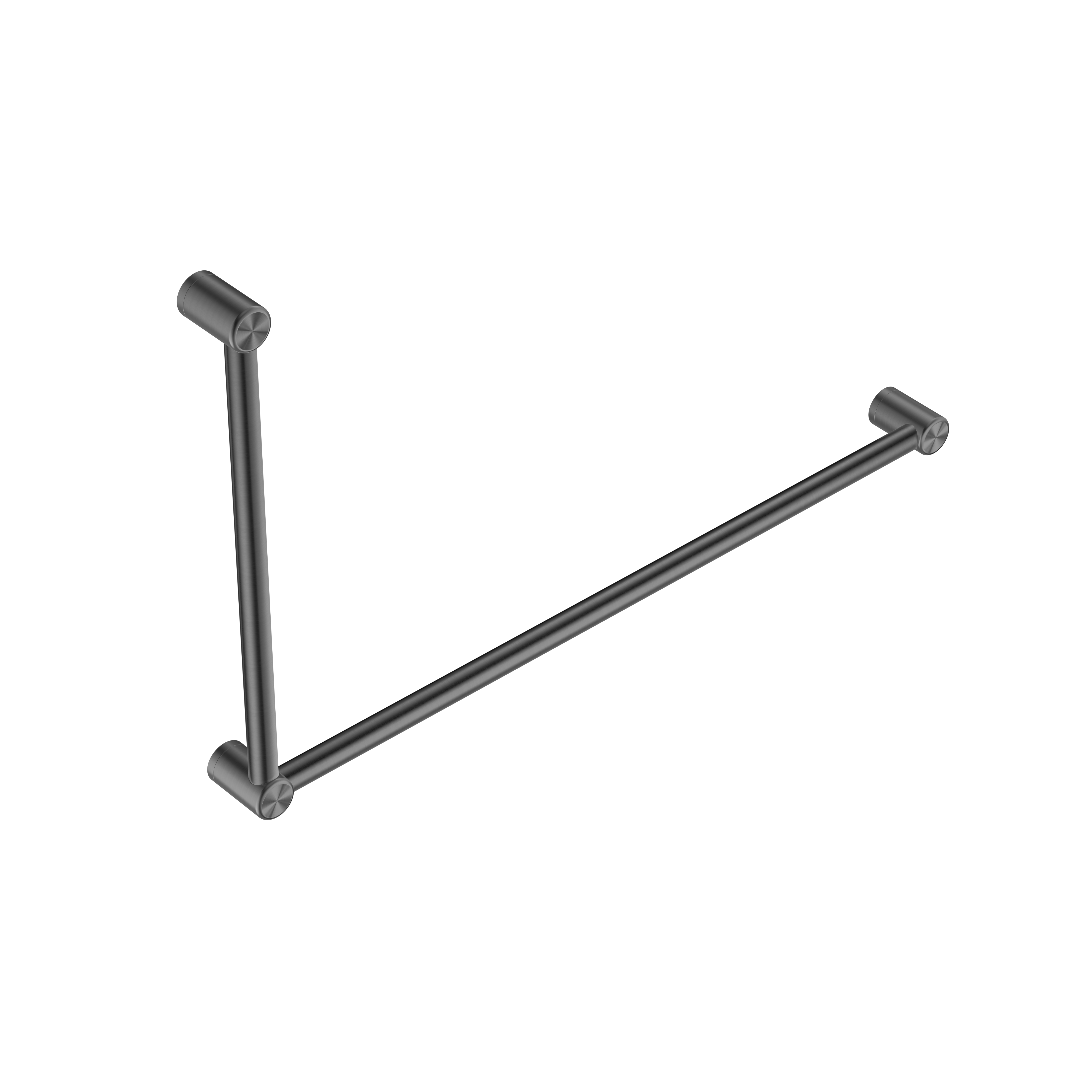 MECCA CARE 32MM DDA ACCESSIBLE TOILET GRAB RAIL SET 90 DEGREE 600X1000MM GUN METAL