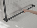 MECCA CARE 32MM DDA ACCESSIBLE TOILET GRAB RAIL SET 90 DEGREE 600X1000MM GUN METAL
