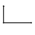 MECCA CARE 32MM DDA ACCESSIBLE TOILET GRAB RAIL SET 90 DEGREE 600X1000MM MATTE BLACK