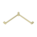 MECCA CARE 32MM WRAP AROUND CORNER GRAB RAIL 600X600MM BRUSHED GOLD