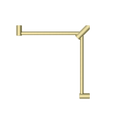 MECCA CARE 32MM WRAP AROUND CORNER GRAB RAIL 600X600MM BRUSHED GOLD