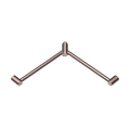 MECCA CARE 32MM WRAP AROUND CORNER GRAB RAIL 600X600MM BRUSHED BRONZE