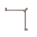 MECCA CARE 32MM WRAP AROUND CORNER GRAB RAIL 600X600MM BRUSHED BRONZE