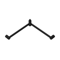 MECCA CARE 32MM WRAP AROUND CORNER GRAB RAIL 600X600MM MATTE BLACK