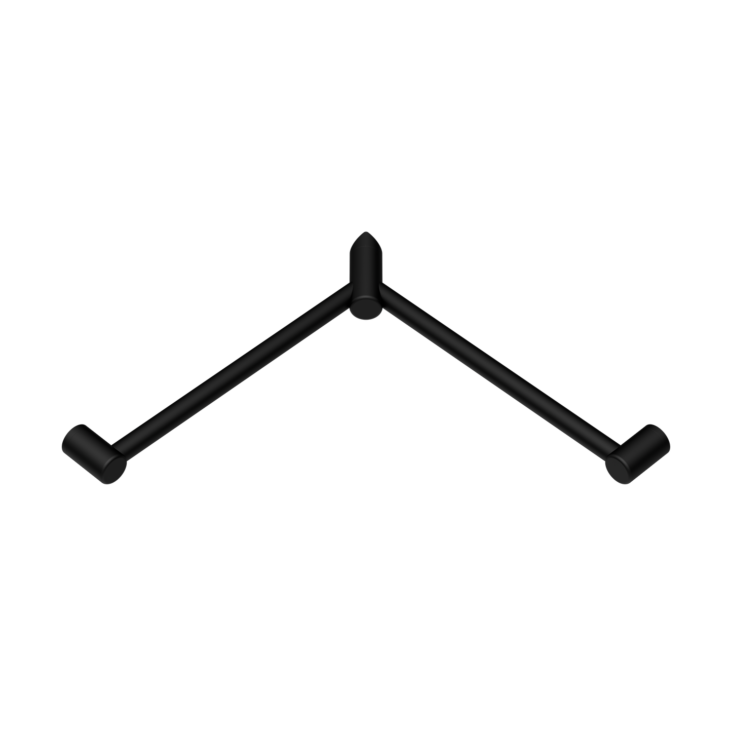 MECCA CARE 32MM WRAP AROUND CORNER GRAB RAIL 600X600MM MATTE BLACK