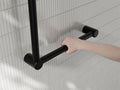 MECCA CARE 32MM AMBULANT TOILET GRAB RAIL 90 DEGREE 450X450MM MATTE BLACK
