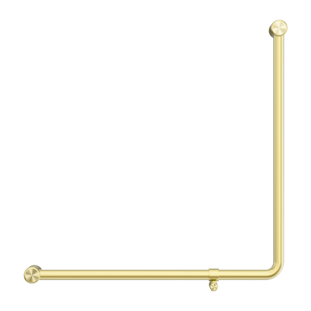 MECCA CARE 32MM 90 DEGREE NZ4121 ACCESSIBLE TOILET GRAB RAIL 750X750MM BRUSHED GOLD