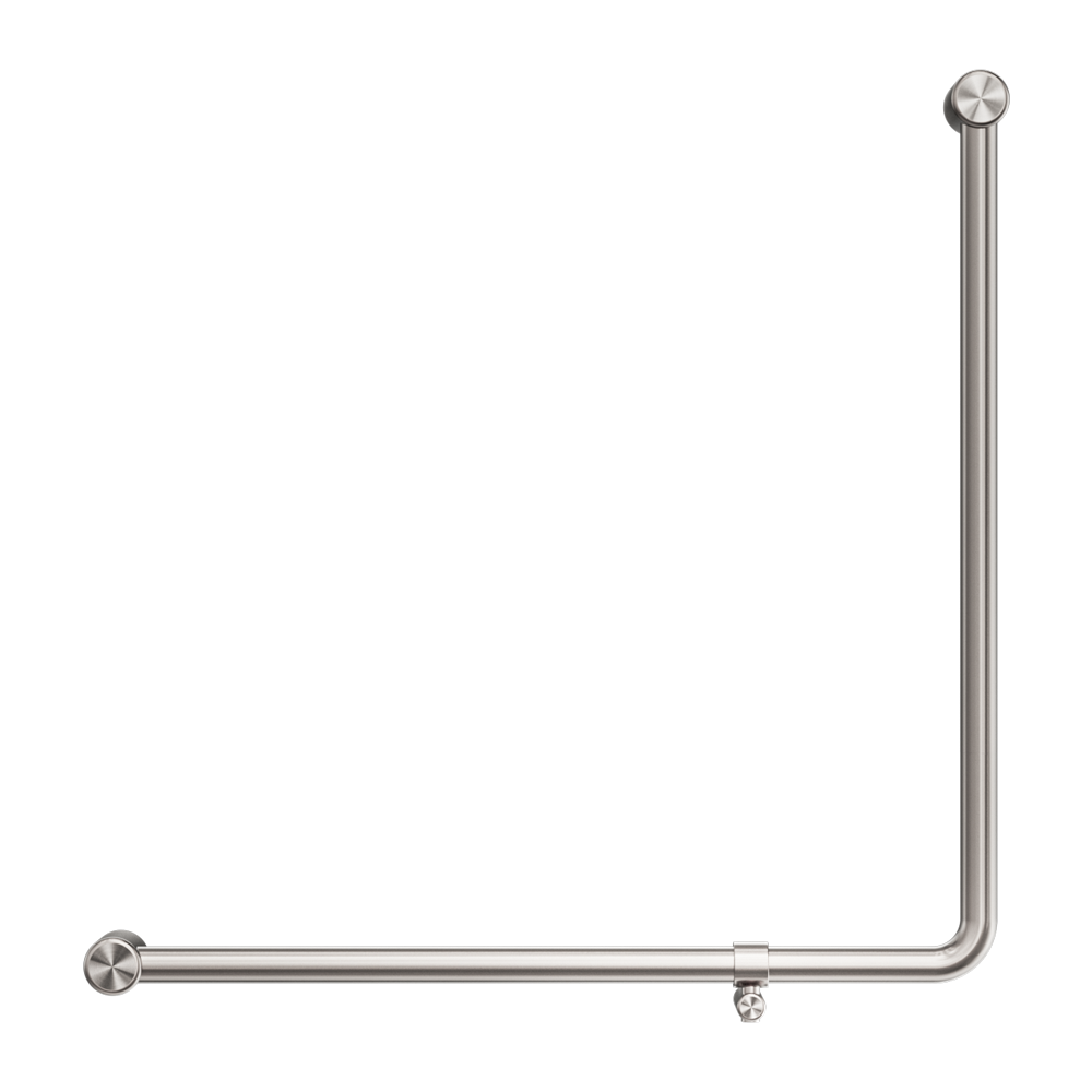 MECCA CARE 32MM 90 DEGREE NZ4121 ACCESSIBLE TOILET GRAB RAIL 750X750MM BRUSHED NICKEL
