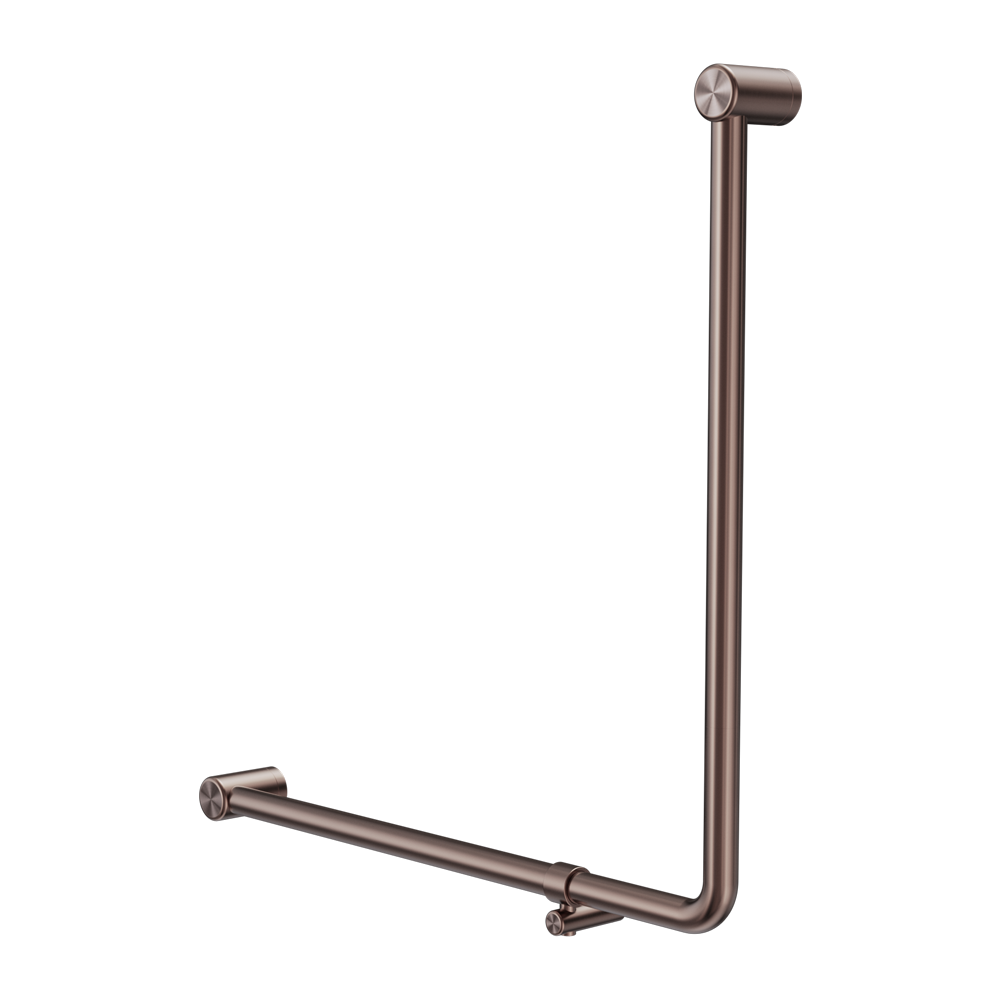 MECCA CARE 32MM 90 DEGREE NZ4121 ACCESSIBLE TOILET GRAB RAIL 750X750MM BRUSHED BRONZE