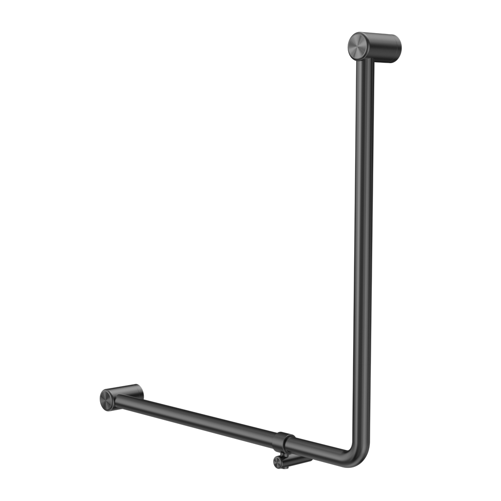 MECCA CARE 32MM 90 DEGREE NZ4121 ACCESSIBLE TOILET GRAB RAIL 750X750MM GUN METAL