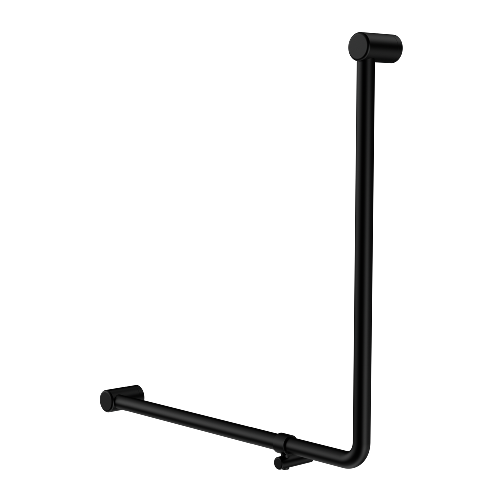 MECCA CARE 32MM 90 DEGREE NZ4121 ACCESSIBLE TOILET GRAB RAIL 750X750MM MATTE BLACK