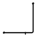MECCA CARE 32MM 90 DEGREE NZ4121 ACCESSIBLE TOILET GRAB RAIL 750X750MM MATTE BLACK