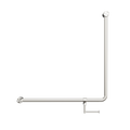 MECCA CARE 32MM 90 DEGREE NZ4121 ACCESSIBLE TOILET GRAB RAIL 750X750MM WITH TOILET ROLL HOLDER BRUSHED NICKEL