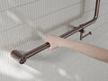 MECCA CARE 32MM 90 DEGREE NZ4121 ACCESSIBLE TOILET GRAB RAIL 750X750MM WITH TOILET ROLL HOLDER BRUSHED BRONZE