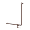 MECCA CARE 32MM 90 DEGREE NZ4121 ACCESSIBLE TOILET GRAB RAIL 750X750MM WITH TOILET ROLL HOLDER BRUSHED BRONZE