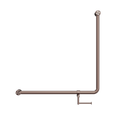 MECCA CARE 32MM 90 DEGREE NZ4121 ACCESSIBLE TOILET GRAB RAIL 750X750MM WITH TOILET ROLL HOLDER BRUSHED BRONZE