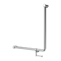 MECCA CARE 32MM 90 DEGREE NZ4121 ACCESSIBLE TOILET GRAB RAIL 750X750MM WITH TOILET ROLL HOLDER CHROME