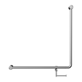 MECCA CARE 32MM 90 DEGREE NZ4121 ACCESSIBLE TOILET GRAB RAIL 750X750MM WITH TOILET ROLL HOLDER CHROME