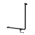 MECCA CARE 32MM 90 DEGREE NZ4121 ACCESSIBLE TOILET GRAB RAIL 750X750MM WITH TOILET ROLL HOLDER MATTE BLACK