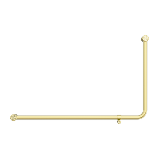 MECCA CARE 32MM DDA ACCESSIBLE TOILET 90 DEGREE BENT TUBE GRAB RAIL 600X1000MM BRUSHED GOLD