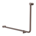 MECCA CARE 32MM DDA ACCESSIBLE TOILET 90 DEGREE BENT TUBE GRAB RAIL 600X1000MM BRUSHED BRONZE
