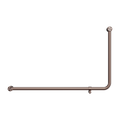 MECCA CARE 32MM DDA ACCESSIBLE TOILET 90 DEGREE BENT TUBE GRAB RAIL 600X1000MM BRUSHED BRONZE