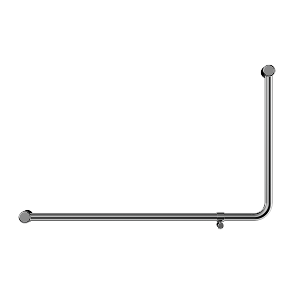 MECCA CARE 32MM DDA ACCESSIBLE TOILET 90 DEGREE BENT TUBE GRAB RAIL 600X1000MM CHROME