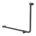 MECCA CARE 32MM DDA ACCESSIBLE TOILET 90 DEGREE BENT TUBE GRAB RAIL 600X1000MM GUN METAL
