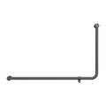 MECCA CARE 32MM DDA ACCESSIBLE TOILET 90 DEGREE BENT TUBE GRAB RAIL 600X1000MM GUN METAL