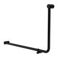 MECCA CARE 32MM DDA ACCESSIBLE TOILET 90 DEGREE BENT TUBE GRAB RAIL 600X1000MM MATTE BLACK