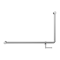 MECCA CARE 32MM DDA ACCESSIBLE TOILET 90 DEGREE BENT TUBE GRAB RAIL 600X1000MM WITH TOILET ROLL HOLDER CHROME