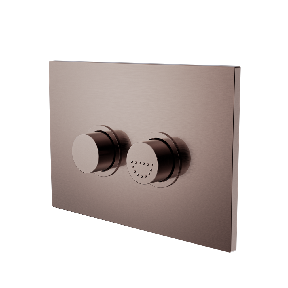 MECCA CARE RAISED DISABLED CARE PNEUMATIC FLUSH BUTTONS PLATE DDA ACCESSIBLE TOILET COMPLIANT BRUSHED BRONZE