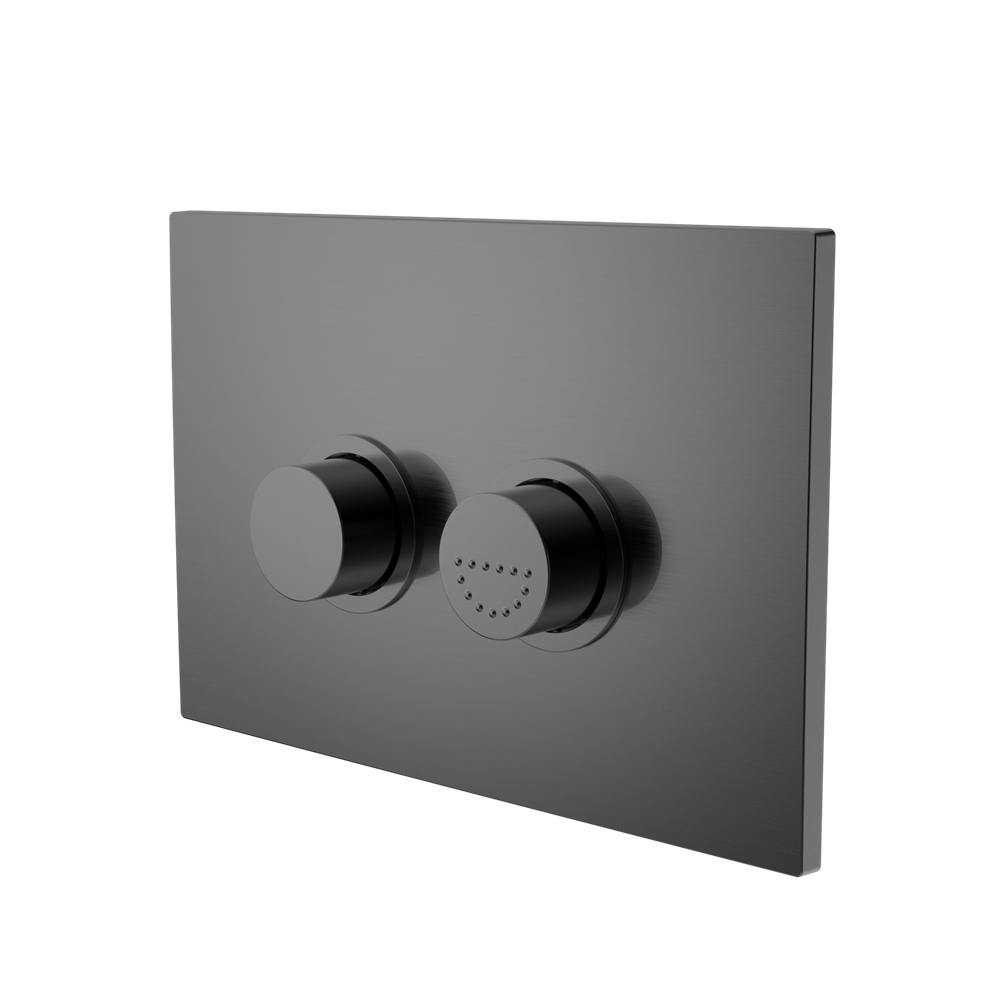 MECCA CARE RAISED DISABLED CARE PNEUMATIC FLUSH BUTTONS PLATE DDA ACCESSIBLE TOILET COMPLIANT GUN METAL