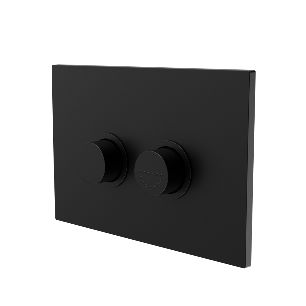 MECCA CARE RAISED DISABLED CARE PNEUMATIC FLUSH BUTTONS PLATE DDA ACCESSIBLE TOILET COMPLIANT MATTE BLACK