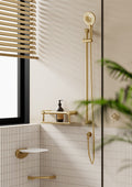 MECCA CARE 25MM GRAB RAIL AND ADJUSTABLE SHOWER RAIL SET 900MM BRUSHED GOLD