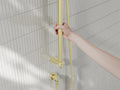 MECCA CARE 25MM GRAB RAIL AND ADJUSTABLE SHOWER RAIL SET 900MM BRUSHED GOLD