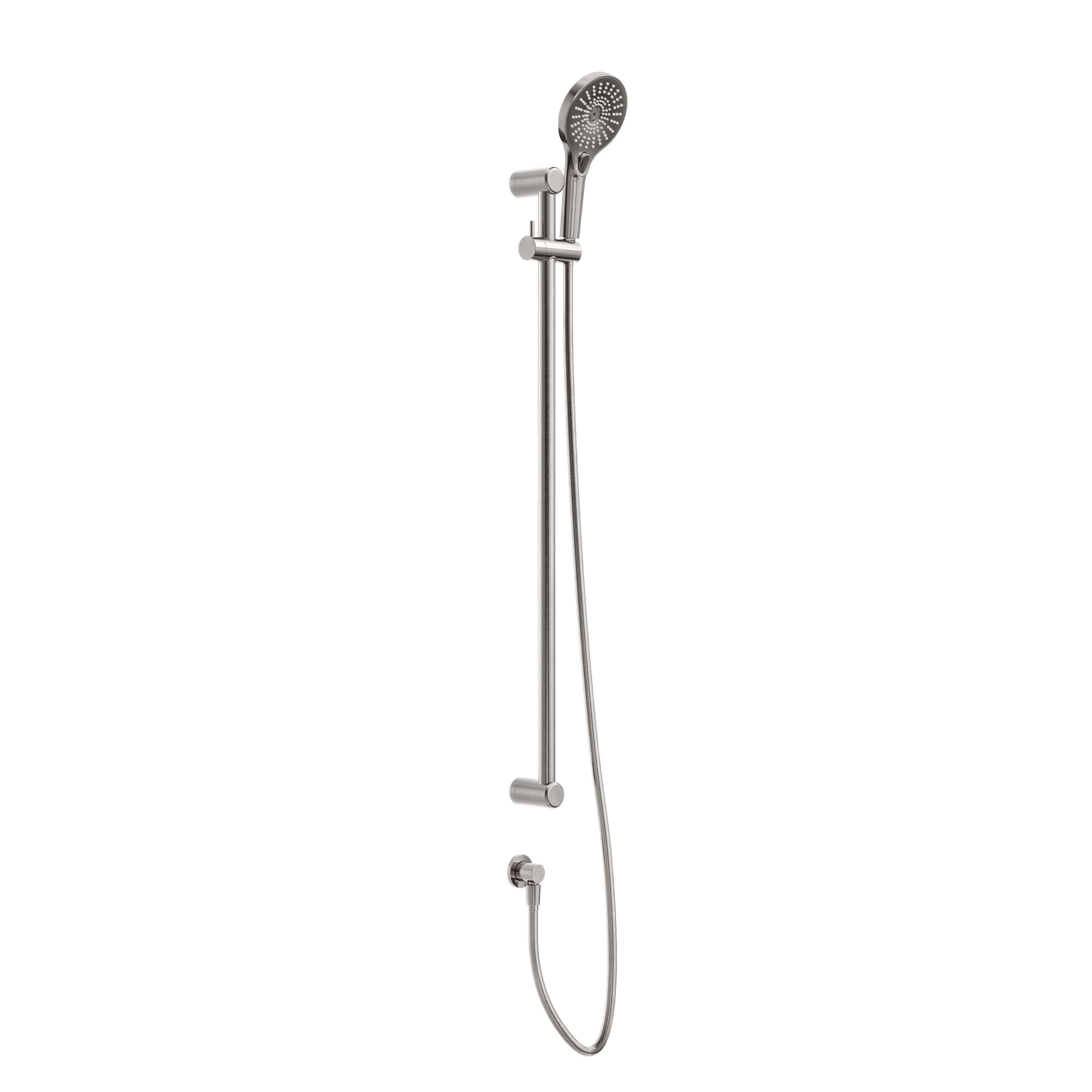 MECCA CARE 25MM GRAB RAIL AND ADJUSTABLE SHOWER RAIL SET 900MM BRUSHED NICKEL