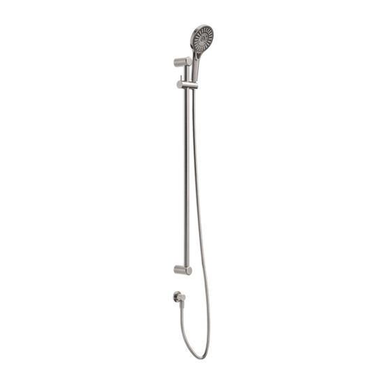 MECCA CARE 25MM GRAB RAIL AND ADJUSTABLE SHOWER RAIL SET 900MM BRUSHED NICKEL